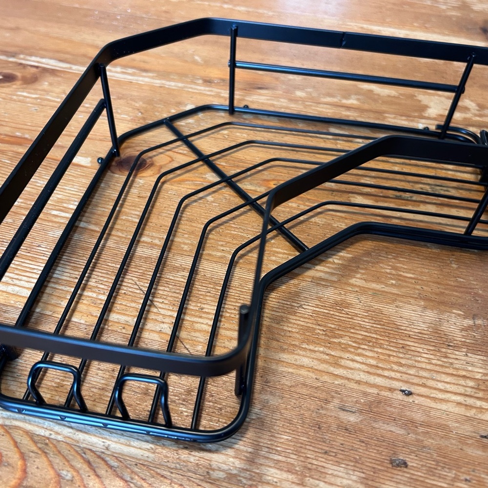 Corner Shower Caddy Bathroom Shelf Organizer Rack Matte Black Rust Resistant